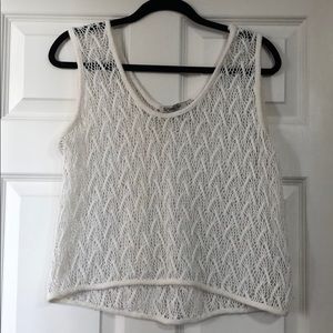 Sam & Lavi | White Crocheted Tank